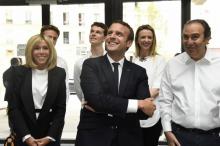 Emmanuel Macron lors de l'inauguration le 29 juin 2017 à Paris de Station F, l'immense incubateur cr