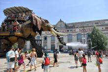 Le "Grand éléphant", construction mécanique, à Nantes le 20 juin 2017