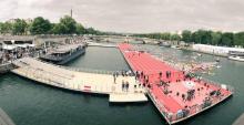 Piste olympique, Paris-2024, JO-2024, piste athlétisme suspendue sur la Seine.