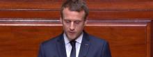 Emmanuel Macron à la tribune du Congrès de Versailles.