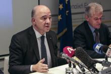 Le commissaire européen aux Affaires économiques, Pierre Moscovici, à Athène le 25 juillet 2017