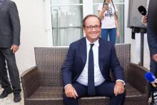 L'ex-président français François Hollande, le 22 août 2017 à Angoulême