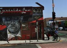 Peinture murale dans le quartier de Boyle Heights à Los Angeles (Californie), aux États-Unis, le 28 