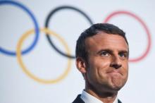 Le président Emmanuel Macron, lors d'une visite au musée olympique de Lausanne, dans le cadre de la 