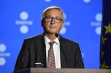Le président de la Commission européenne, Jean-Claude Juncker, à Tallinn, le 29 septembre 2017
