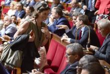 La députée du Front national Emmanuelle Ménard à l'Assemblée nationale à Paris, le 4 juillet 2017