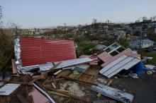 Des maisons détruites par le passage de l'ouragan Maria, le 26 septembre 2017 à Porto Rico