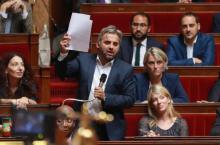 Le dépuré de la France Insoumise Alexis Corbière à l'Assemblée nationale à Paris, le 26 juillet 2016