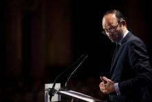 Le Premier ministre Edouard Philippe s'exprime lors de de la Conférence des Villes à Paris, le 20 se