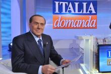 Canale 5 est la chaîne phare du groupe Mediaset de Silvio Berlusconi pris en photo le 18 janvier 201