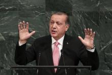 Le président turc Recep Tayyip Erdogan s'adresse à l'Assemblée générale des Nations uniesà New York 