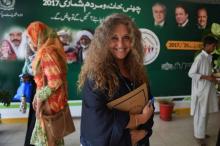 La démographe Nancy Stiegler, qui conseille le bureau pakistanais des statistiques, photographiée le