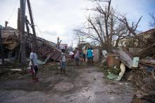 Les dégâts provoqués par le passage de l'ouragan Irma, le 7 septembre 2017 sur l'île de Saint-Martin