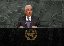 Le Premier ministre portugais Antonio Costa à la tribune de l'ONU le 20 septembre 2017