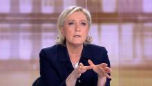 Une capture d'écran du débat d'entre-deux-tours avec Marine Le Pen à La Plaine-Saint-Denis, le 3 mai