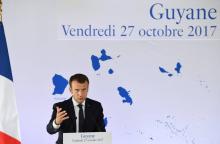 Emmanuel Macron à Cayenne, le 27 octobre 2017