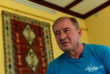 Ilmi Oumerov, représentant de la communauté des Tatars de Crimée, lors d'une interview accordée à l'