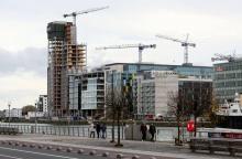 Des chantiers de construction dans le centre de Dublin, le 10 octobre 2017