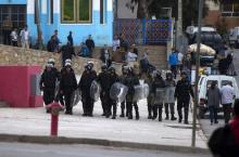 La ville de Al-Hoceïma au Maroc sous haute surveillance policière le 28 octobre 2017 pour l'annivers