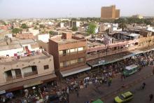 Vue d'un marché de Bamako, le 21 mars 2017