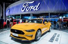 Un modèle Ford Mustang présenté au Salon automobile de Shanghai le 19 avril 2017