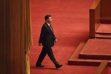 Le président chinois Xi Jinping au Palais du Peuple, le 1er août 2017 à Pékin