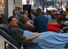 Des donneurs de sang à Las Vegas, le 3 octobre 2017