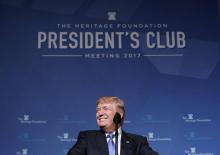 Le président américain Donald Trump, le 17 octobre 2017 à Washington