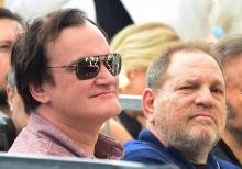 Quentin Tarantino et Harvey Weinstein lors d'une cérémonie à Hollywood, en Californie, le 26 février