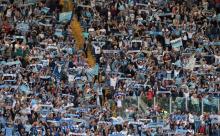 Supporters de la Lazio au stade olympique de Rome lors du match face à la Sampdoria, le 7 mai 2017
