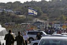 L'entrée de Har Adar, une colonie de Cisjordanie occupée située à une quinzaine de kilomètres à l'ou