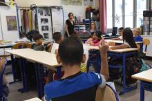 Dans une salle de classe d'une école primaire à Marseille, le 4 septembre 2017