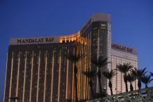 L'Hôtel Mandela Bay, depuis lequel le tireur Stephen Paddock a tiré sur la foule à Las Vegas, dans l