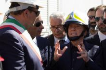 L'ex-Premier ministre italien Silvio Berlusconi à Casamicciola Terme, sur l'île d'Ischia, près de Na