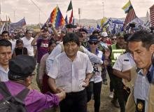 Le président bolivien Evo Morales participe au 50e anniversaire de la mort d'Ernesto "Che" Guevara à