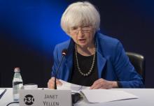 La présidente de la banque centrale américaine Janet Yellen, le 15 octobre 2017 à Washington