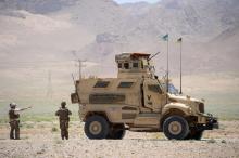 Des soldats italiens de l'Otan et des forces de sécurité afghanes patrouillent à Hérat, le 23 mai 20