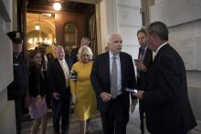 Le sénateur John McCain à Washington le 25 juillet 2017
