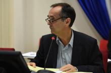Robert Ménard lors d'un conseil municipal de Béziers, le 18 octobre 2016