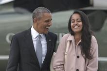 Barack Obama et sa fille Malia. 