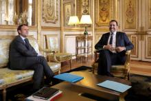 Le président Emmanuel Macron reçoit le délégué général de La République en marche, Christophe Castan