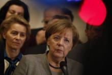 La chancelière allemande Angela Merkel et des membres de son gouvernement à Berlin, le 20 novembre 2