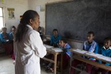 Il est une classe à l'école primaire de Sheno, ville rurale du centre de l'Ethiopie, où des adolesce