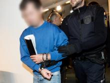 Un routier roumain Catalin C. lors de son procès à Freiburg, le 22 novembre 2017, pour le meurtre d'