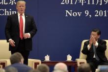Le président américain Donald Trump et son homologue chinois Xi Jinping à Pékin le 9 novembre 2017.