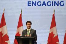 Le Premier ministre canadien Justin Trudeau, le 14 novembre 2017 à Manile, aux Philippines