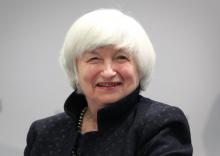 La présidente de la Fed, Janet Yellen, le 14 novembre 2017 à Francfort