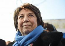 L'ancienne ministre Corinne Lepage, soutien d'Emmanuel Macron, le 10 février 2017 à Montlouis-sur-Lo