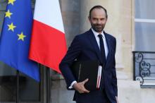 Le Premier ministre Edouard Philippe quitte l'Elysée après un conseil des ministres, le 22 novembre 