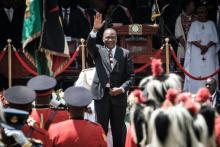 Le président kényan Uhuru Kenyatta prête serment pour un deuxième mandat à Nairobi, le 28 novembre 2